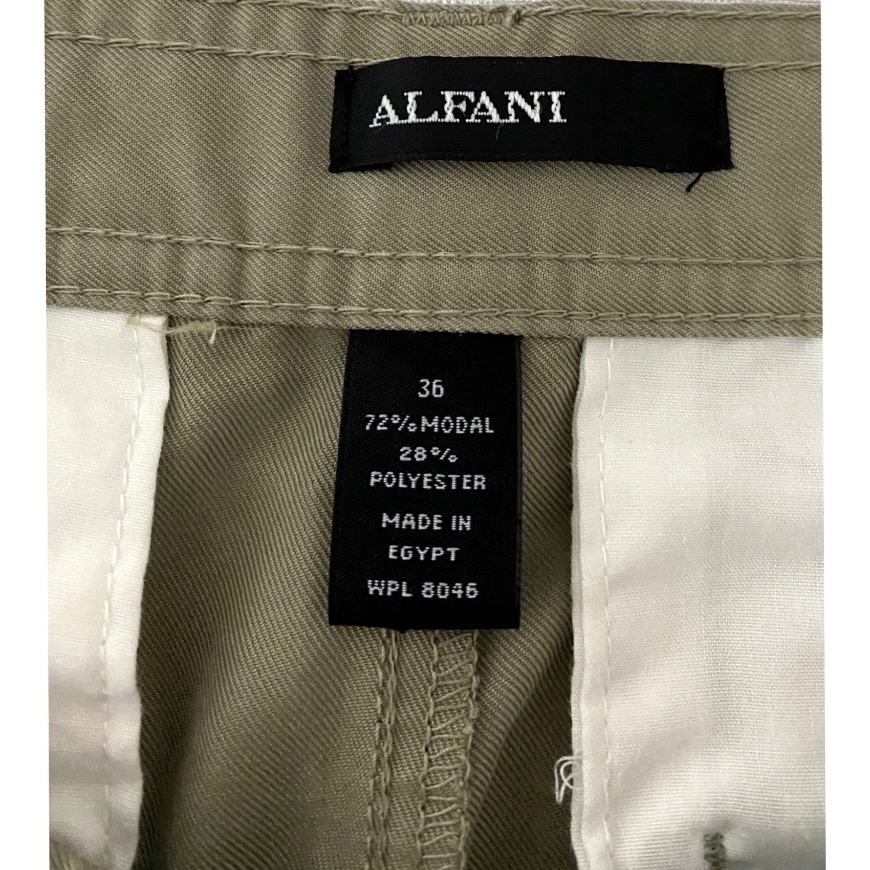 Alfani Alfani Mens 36 Khaki Cargo Shorts Modal Blend Tan Utility Summer Casual Size US 36 / EU 52 - 8 Thumbnail