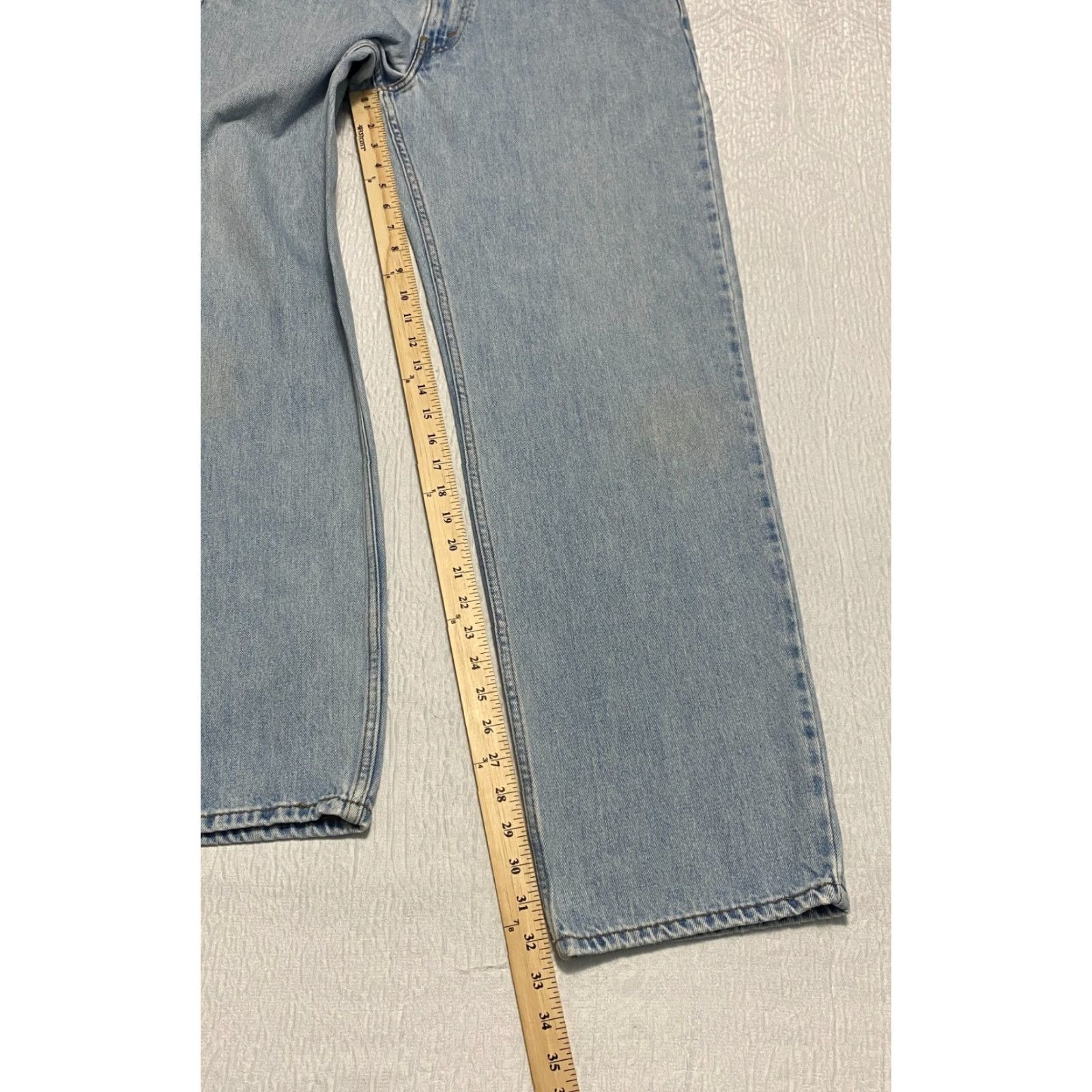 Levi's VINTAGE Levi's 550 Relaxed Fit Mens Jeans 34×33 Blue Light Wash 90s Retro Size US 34 / EU 50 - 7 Thumbnail