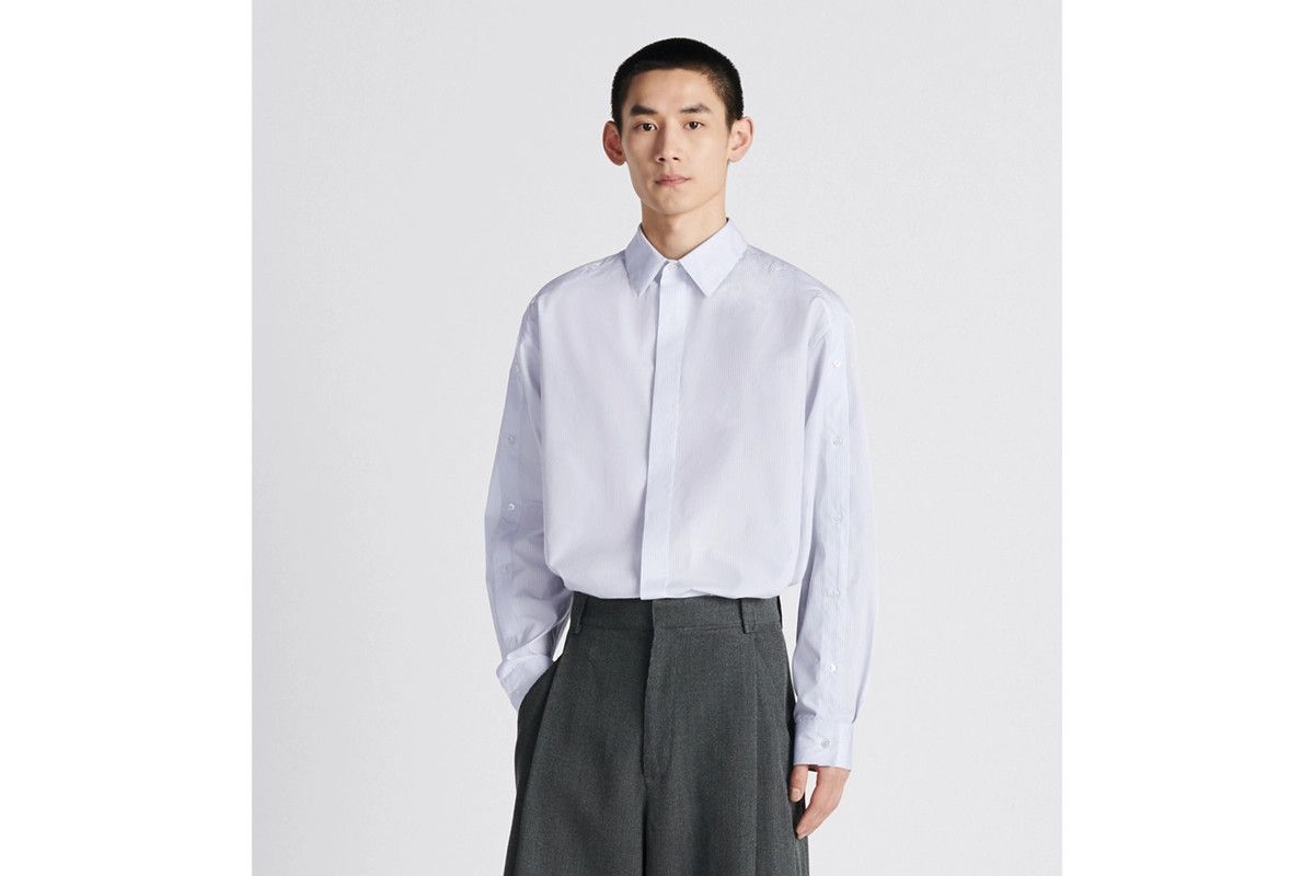 Dior o1w1db11024 Oversized Shirt in Ecru Size US XL / EU 56 / 4 - 4 Thumbnail