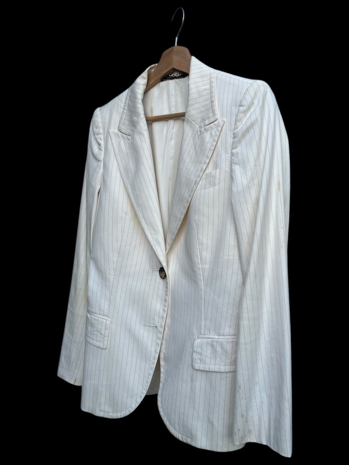 Gucci 2005 Gucci Tom Ford Pinstripe Jacket Size XS / US 0-2 / IT 36-38 - 6 Thumbnail