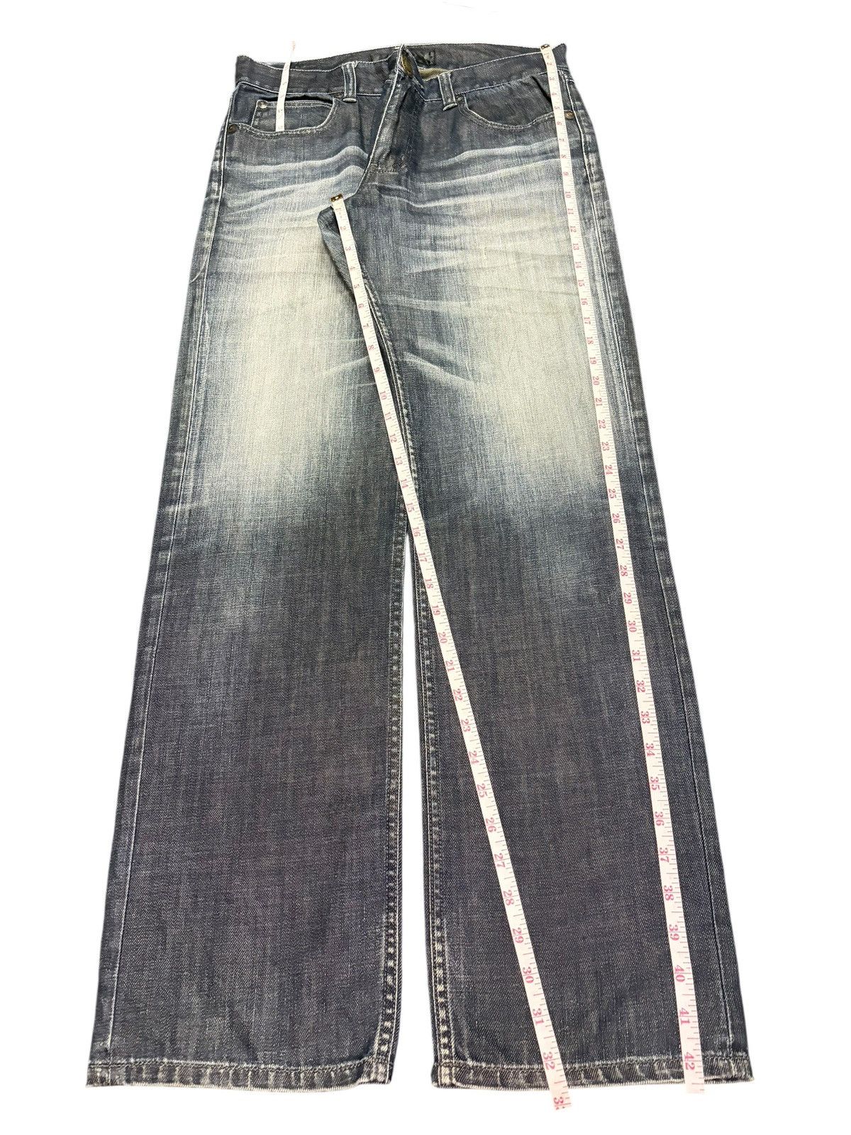 Edwin Vintage Japanese Brand Faded Wash Distress Loose Jeans Size US 31 - 7 Thumbnail