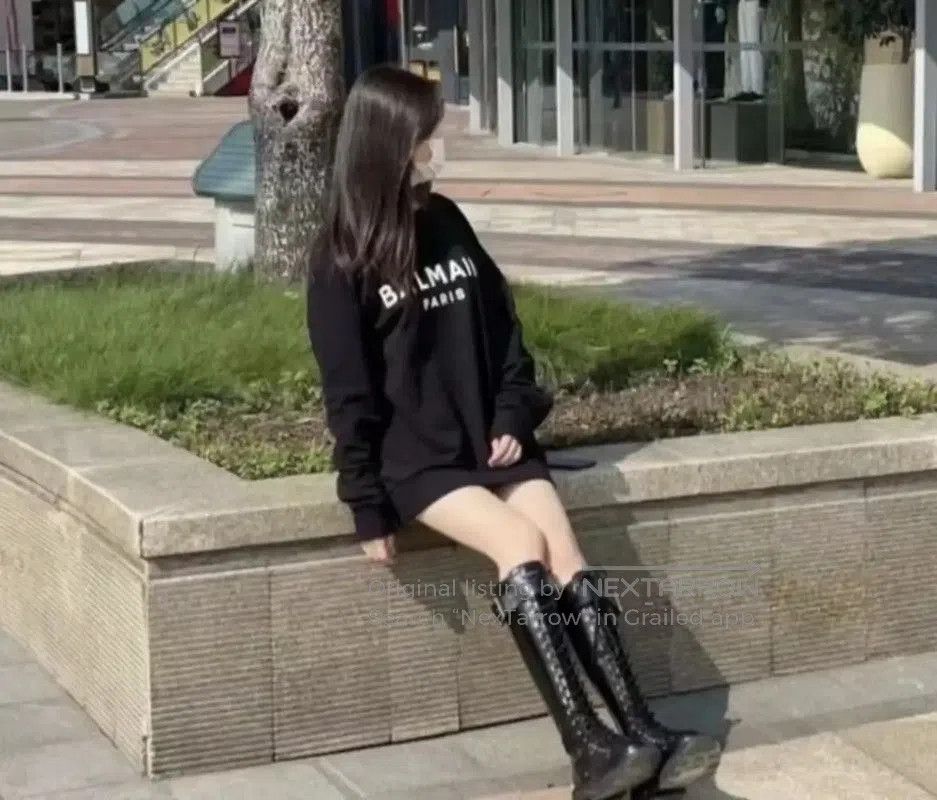 Balmain Balmain Black Cotton Women's Sweatshirt . Size S / US 4 / IT 40 - 9 Thumbnail