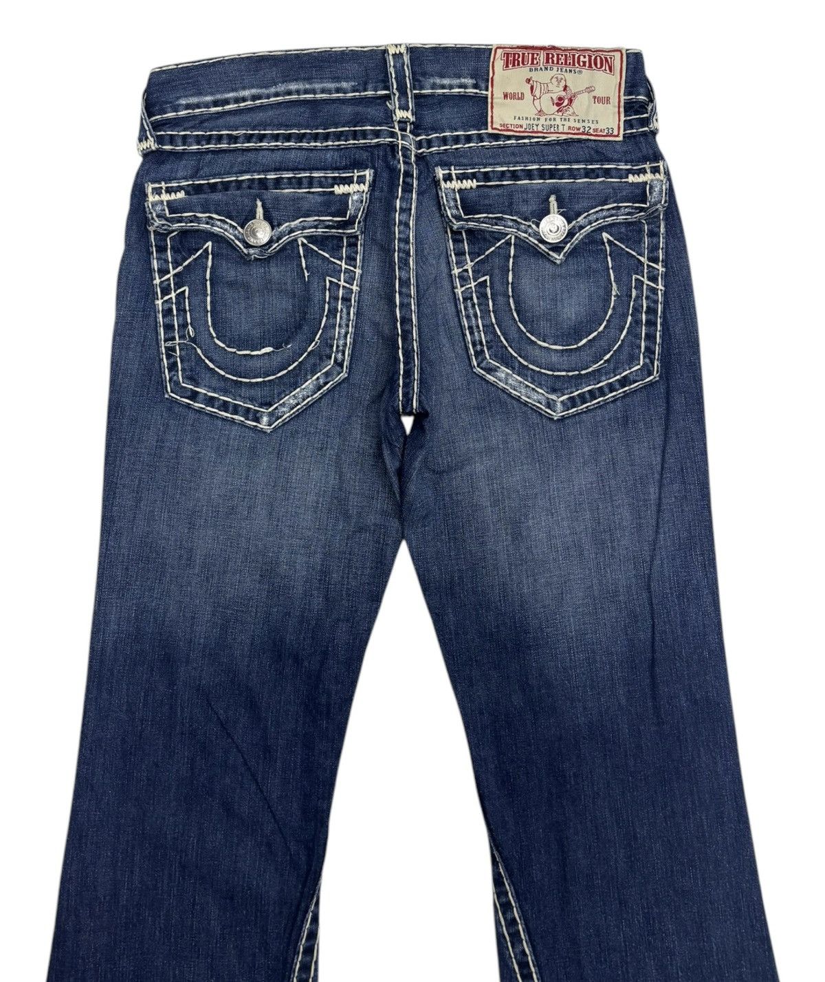 True Religion FLARE JEANS TRUE RELIGION JOEY SUPER T DISTRESSED DENIM JEAN Size US 34 / EU 50 - 8 Thumbnail