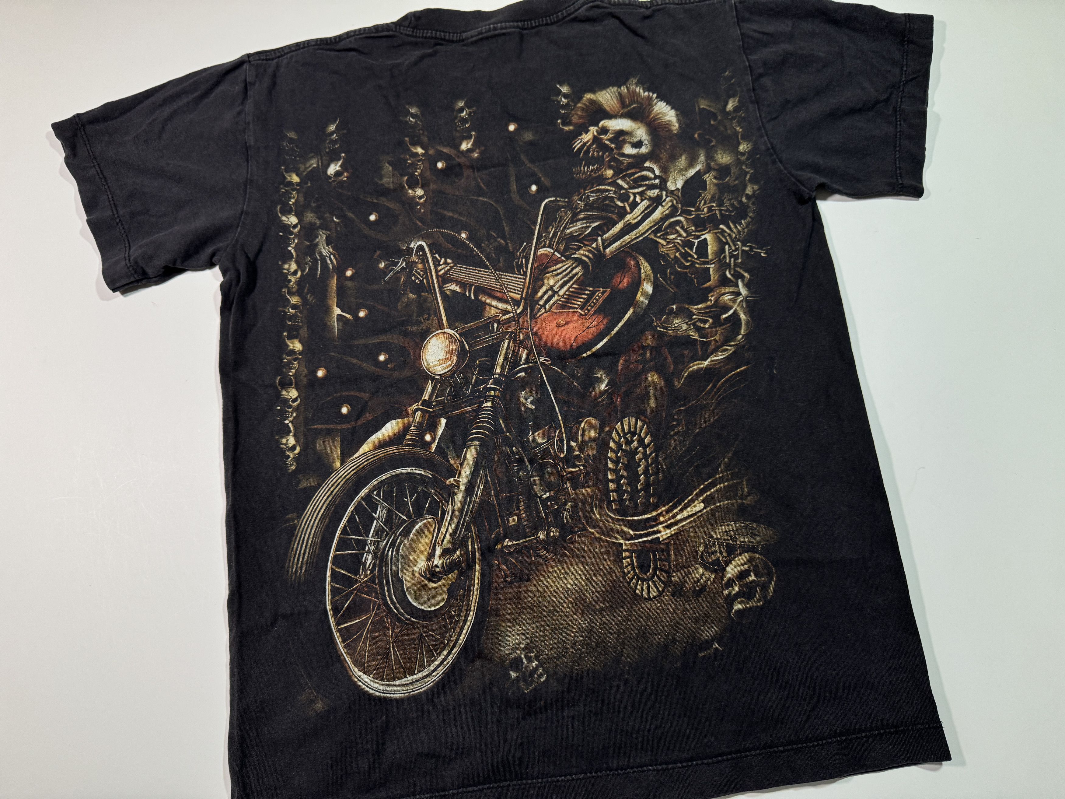 Other Vintage Ghost Rider T-shirt Grim Reaper Biker Black Tee S Size US S / EU 44-46 / 1 - 4 Thumbnail