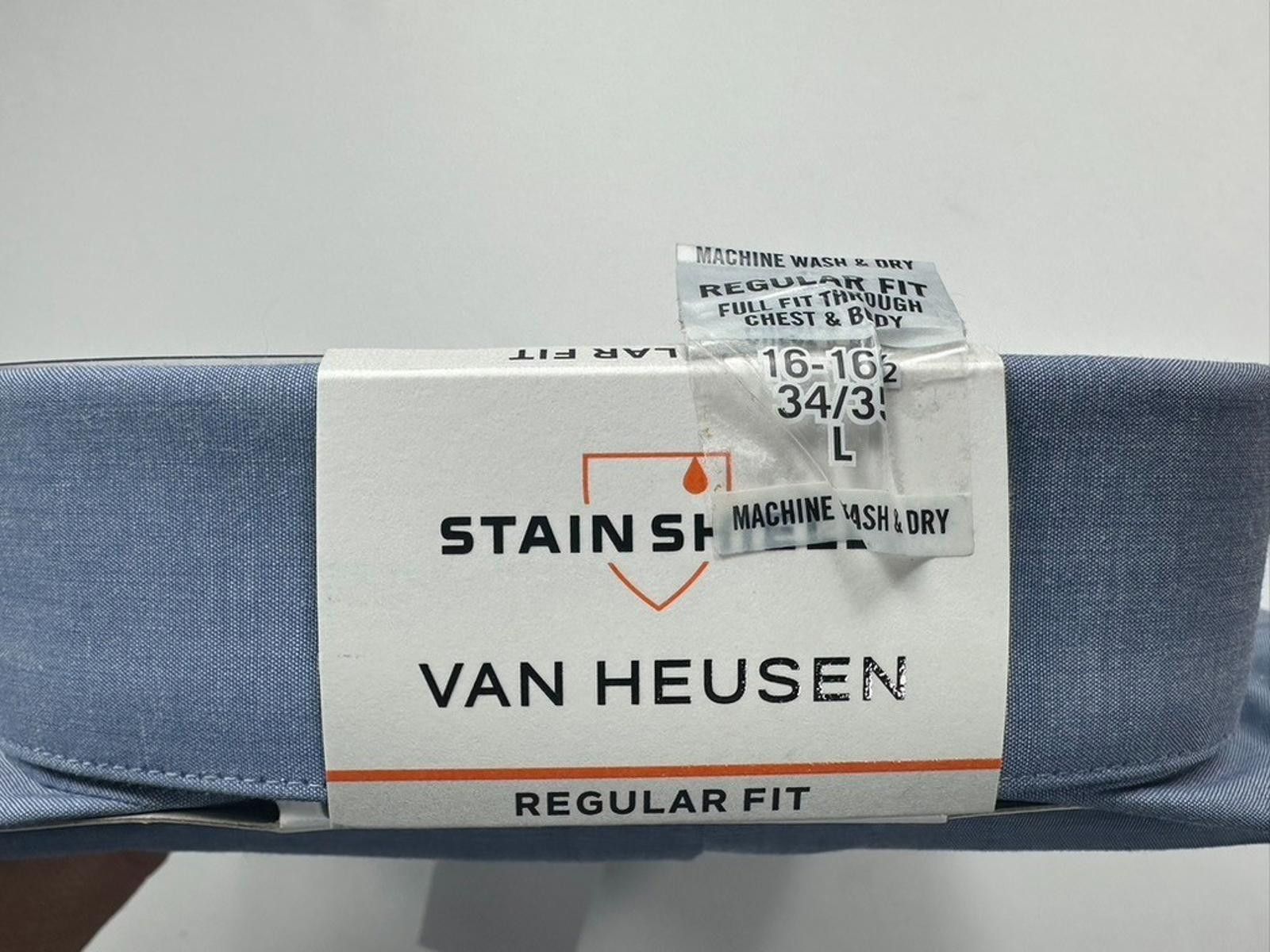 Van Heusen Van Heusen Stain Shield Stretch Regular Fit Blue Men's L Size 42R - 11 Thumbnail
