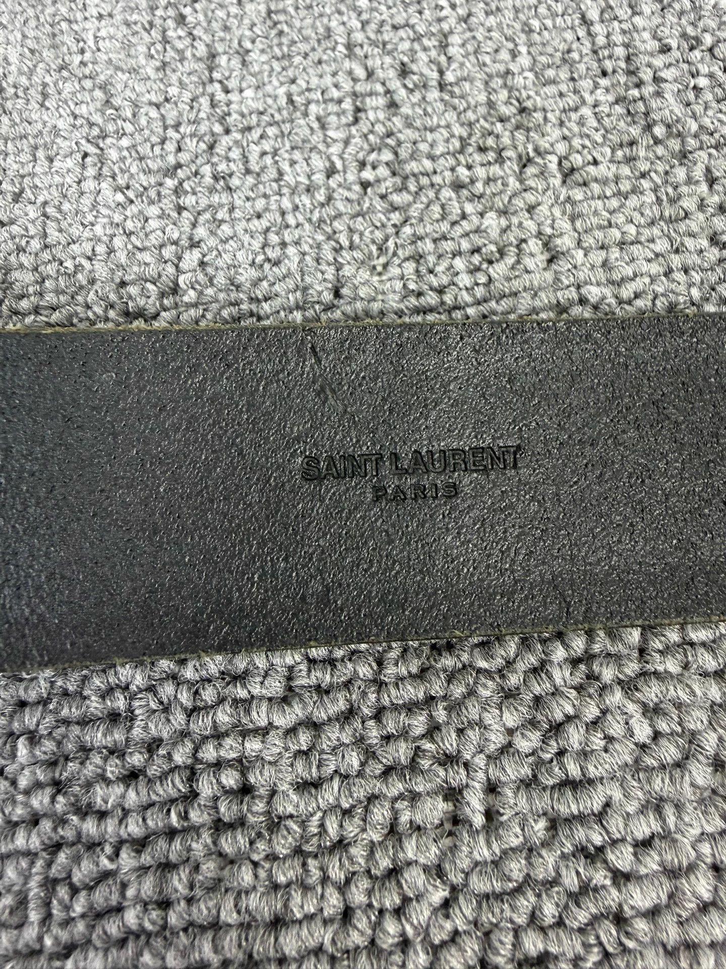 Saint Laurent Paris YSL SLP 18FW Paisley Emboss Rect Buckle Belt 90cm Size ONE SIZE - 6 Thumbnail