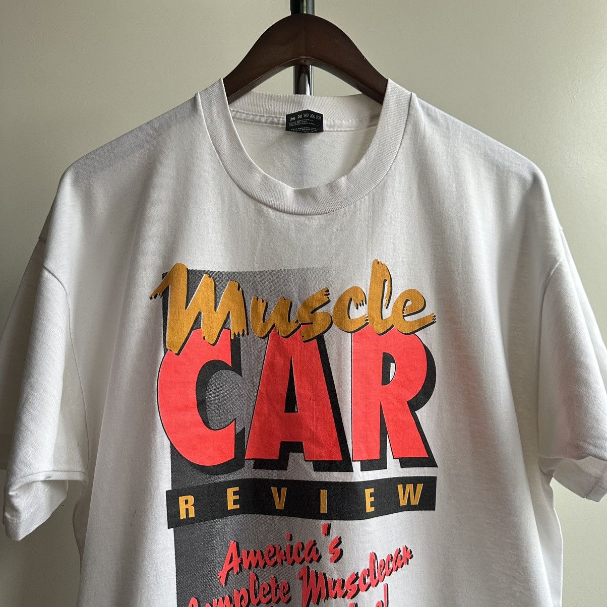 Vintage Vintage 90s Muscle Car Review Magazine Racing Promo Tee Size US XL / EU 56 / 4 - 2 Thumbnail