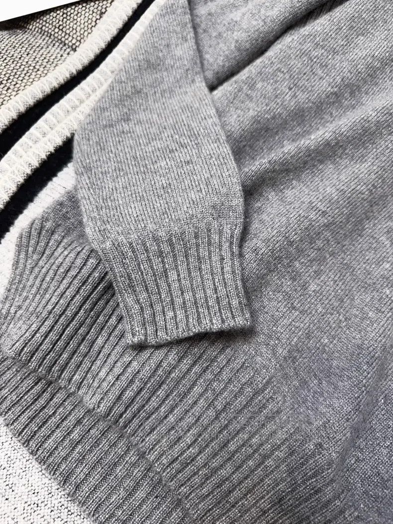 Loro Piana Loro Piana Gray High Neck Knit Top Size S / US 4 / IT 40 - 4 Thumbnail