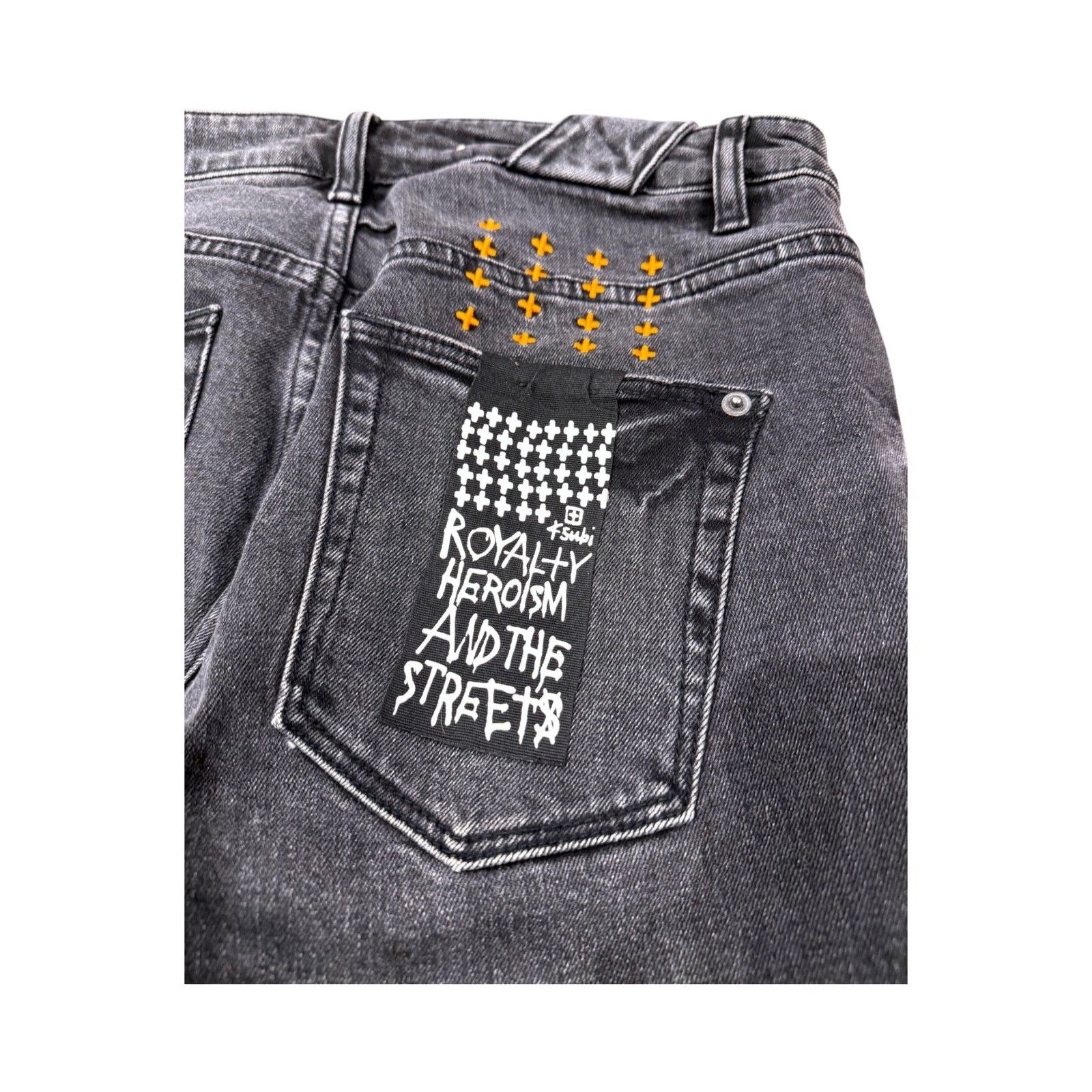 Ksubi Ksubi Black Wash & Orange Jeans Size US 30 / EU 46 - 3 Thumbnail