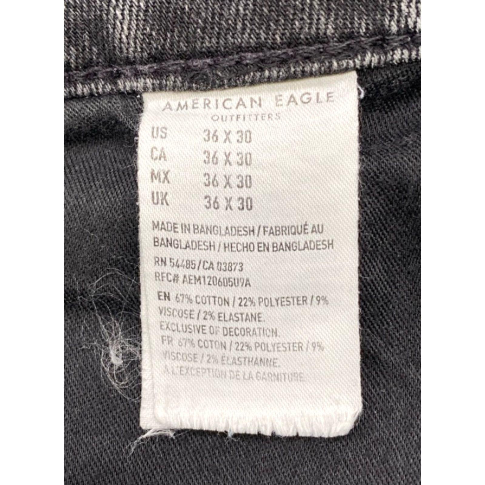 American Eagle Outfitters American Eagle Outfitters Jeans Mens 36x30 Black Straight Regular Stretch 5332 Size US 36 / EU 52 - 7 Thumbnail