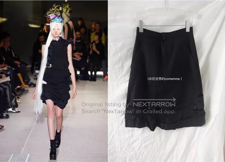 Comme des Garcons Comme Des Garcons size XS Black tailored wide flared asymm Size 23" - 1 Thumbnail
