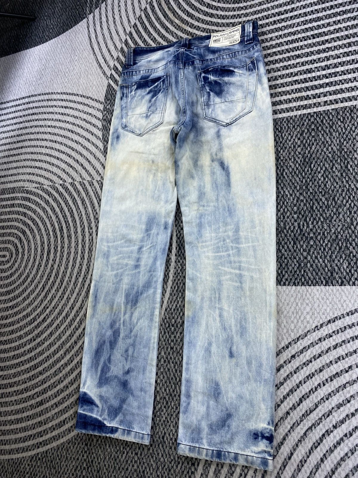 Japanese Brand Vtg Regular Polham Jeans Washed Distressed Denim Pants Size US 33 - 6 Thumbnail