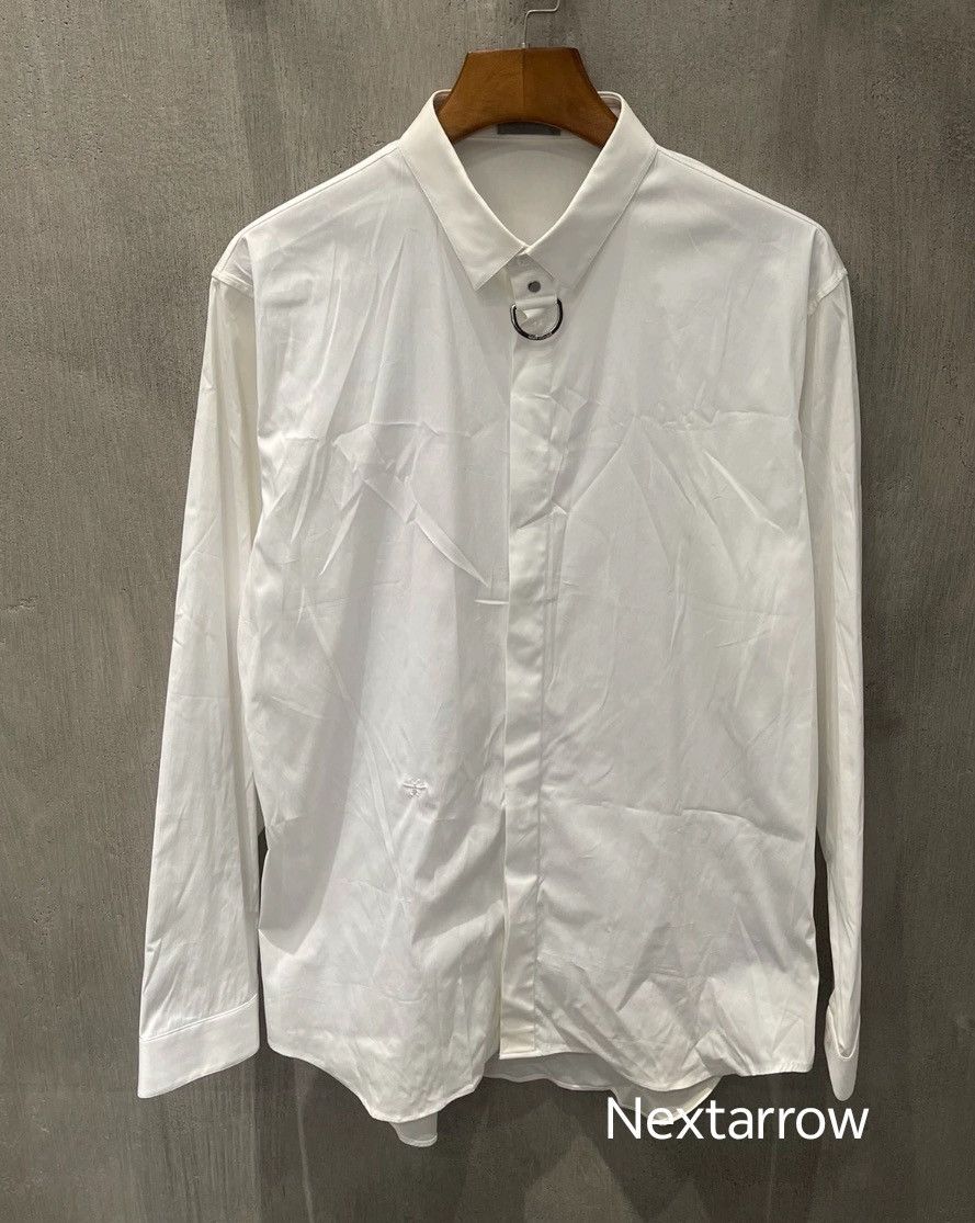 Dior Dior White Circular Bee Embroidered Shirt 2412-Nextarrow Size 42S - 1 Thumbnail