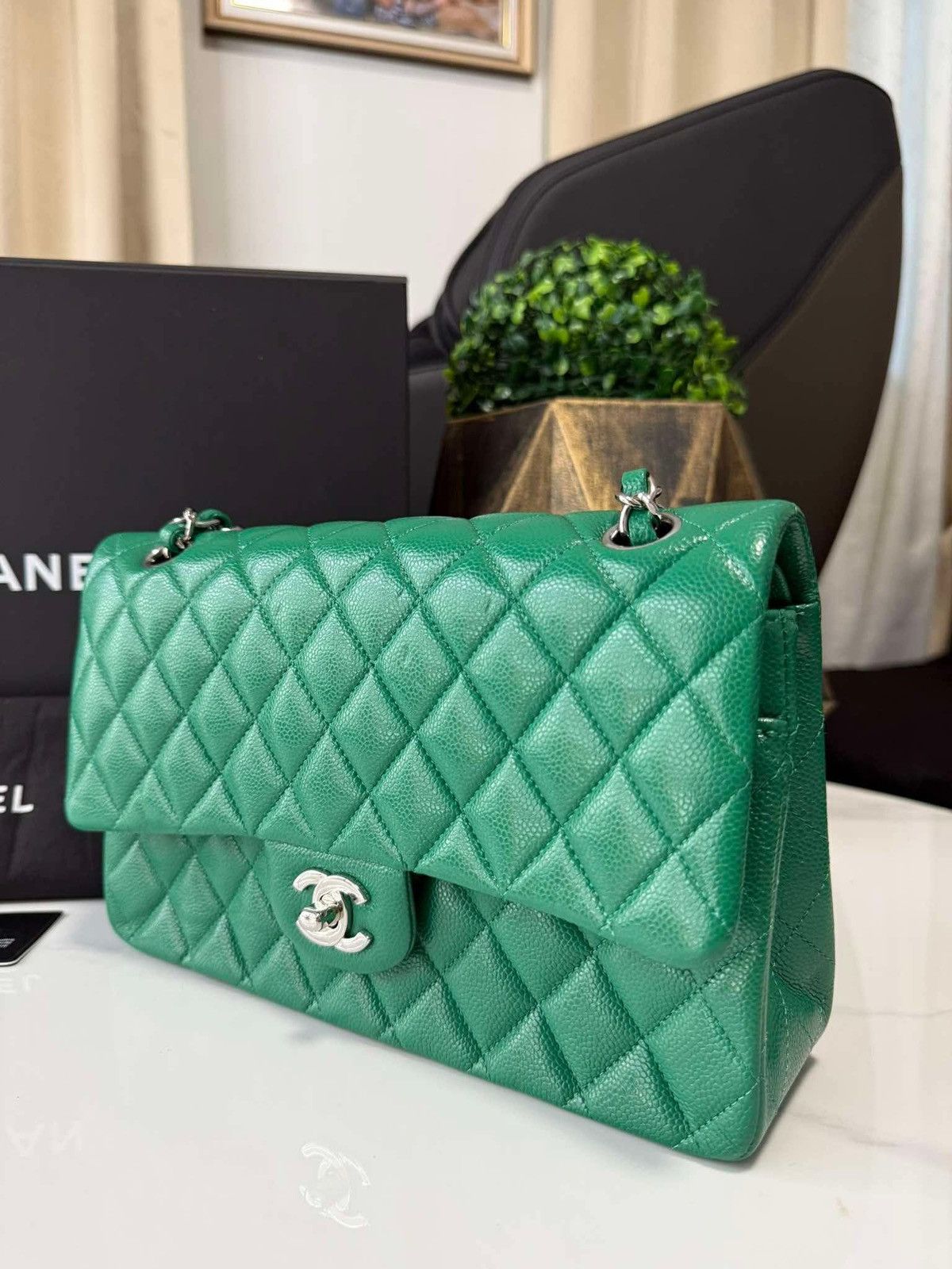 Chanel Chanel Double Flap Caviar Medium Size ONE SIZE - 4 Thumbnail