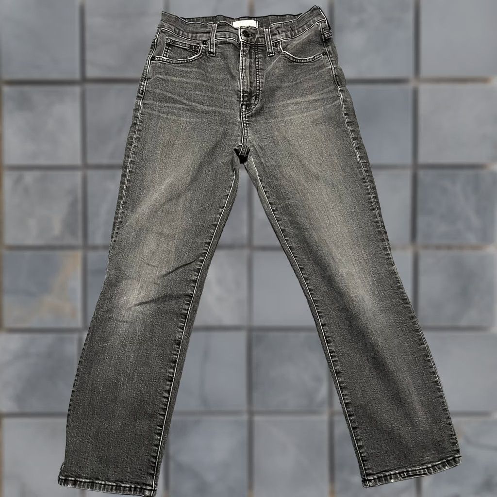Madewell Madewell Jeans Womens 28 Perfect Vintage Crop Black Pants Crop Grey Faded 29x25 Womens Size 28" / US 6 / IT 42 - 1 Thumbnail