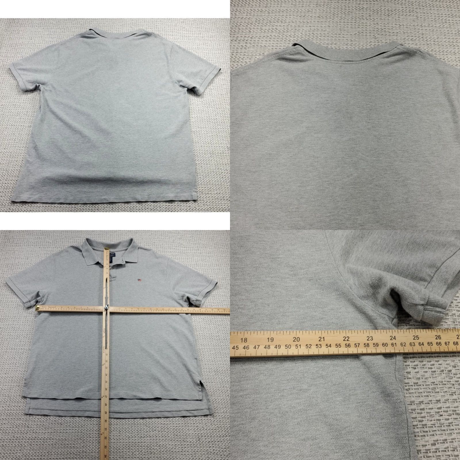 Ralph Lauren Polo Jeans Company Shirt Mens XL Gray Cotton American Flag RL Logo Rugby Shirt Size US XL / EU 56 / 4 - 8 Thumbnail