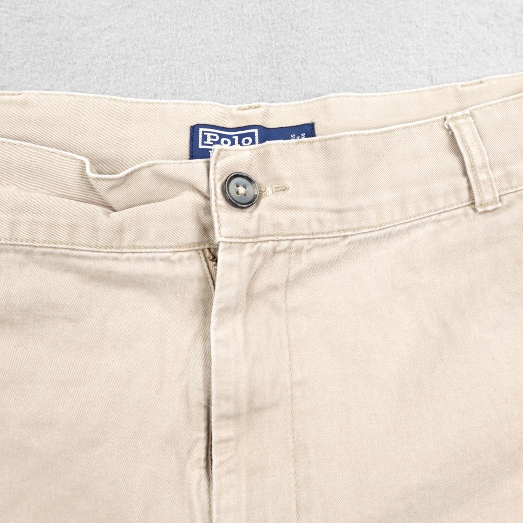 Polo Ralph Lauren VINTAGE Polo Ralph Lauren Shorts Cargo Men 40 Beige Cotton Belted Utility Cargo Shorts 9in Inseam Mens Size US L / EU 52-54 / 3 - 2 Thumbnail