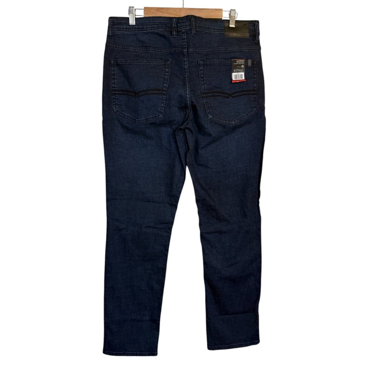 Buffalo David Bitton NWT Buffalo Jeans Men 34x32 Black Jackson X Denim Straight Size US 34 / EU 50 - 4 Thumbnail