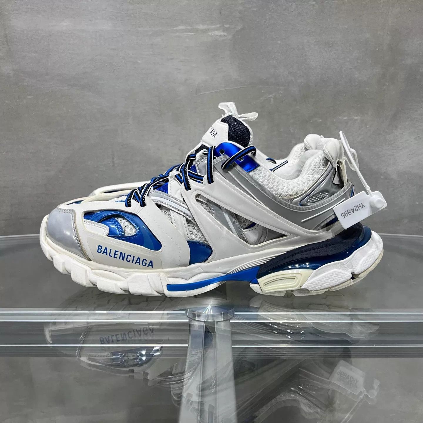 Balenciaga Balenciaga BLCG Track White & Blue 39 Size US 6 / EU 39 - 3 Thumbnail