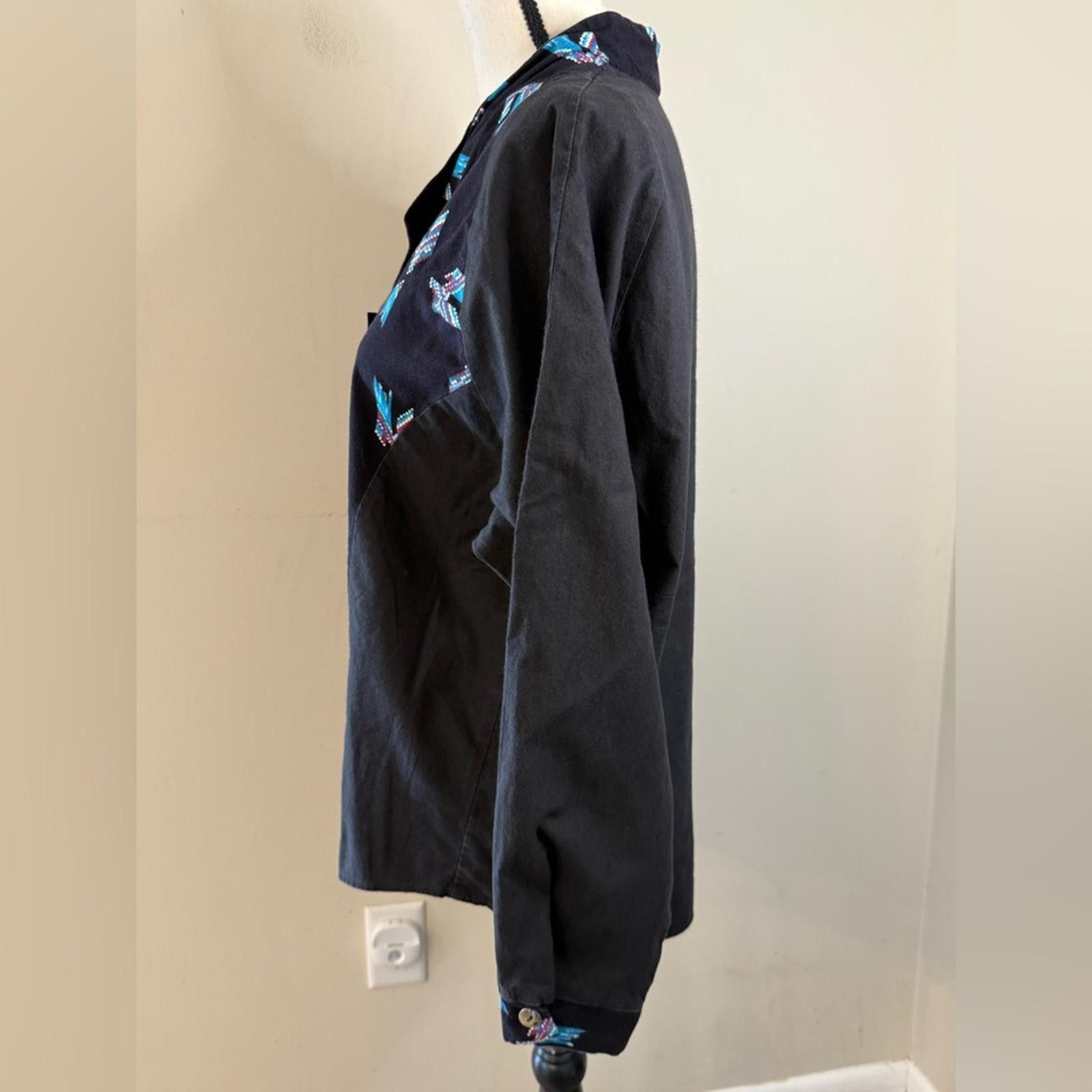 Other Ozark Mountain vintage western black teal button up top SZ M Size M / US 6-8 / IT 42-44 - 3 Thumbnail