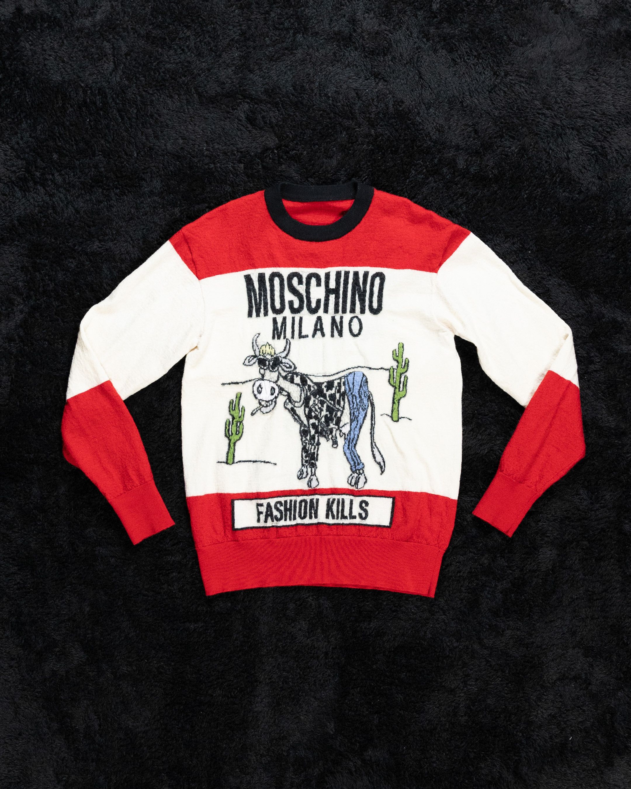 Moschino Moschino A/W 16 "Fashion Kills" Wool Sweater Size S / US 4 / IT 40 - 10 Thumbnail