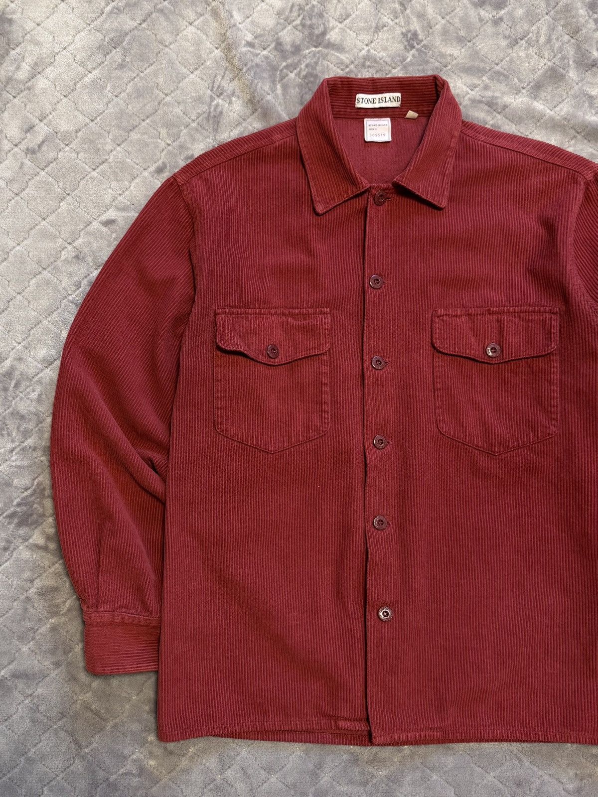 Archive 1990s Stone Island Corduroy Overshirt