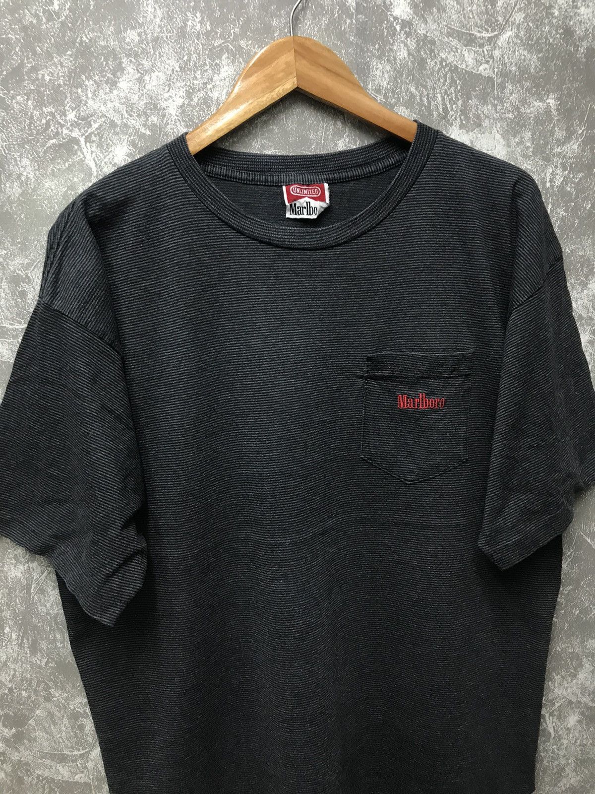 Marlboro × Marlboro Adventure Team × Vintage Vintage90s Marlboro Striped Single Stitch T-shirt Size US XL / EU 56 / 4 - 6 Thumbnail