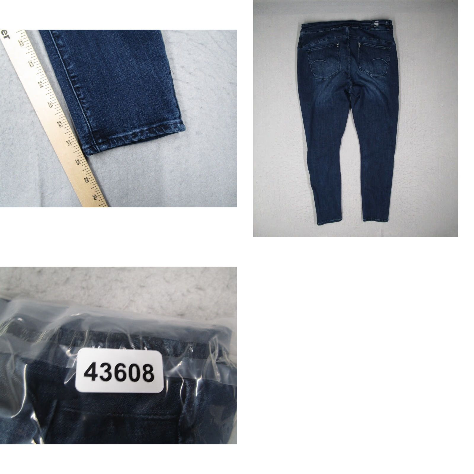G-Star G-Star Womens High Skinny Jeans 33W Blue Motorcycle Theme Size 24" / US 00 / IT 34 - 8 Thumbnail