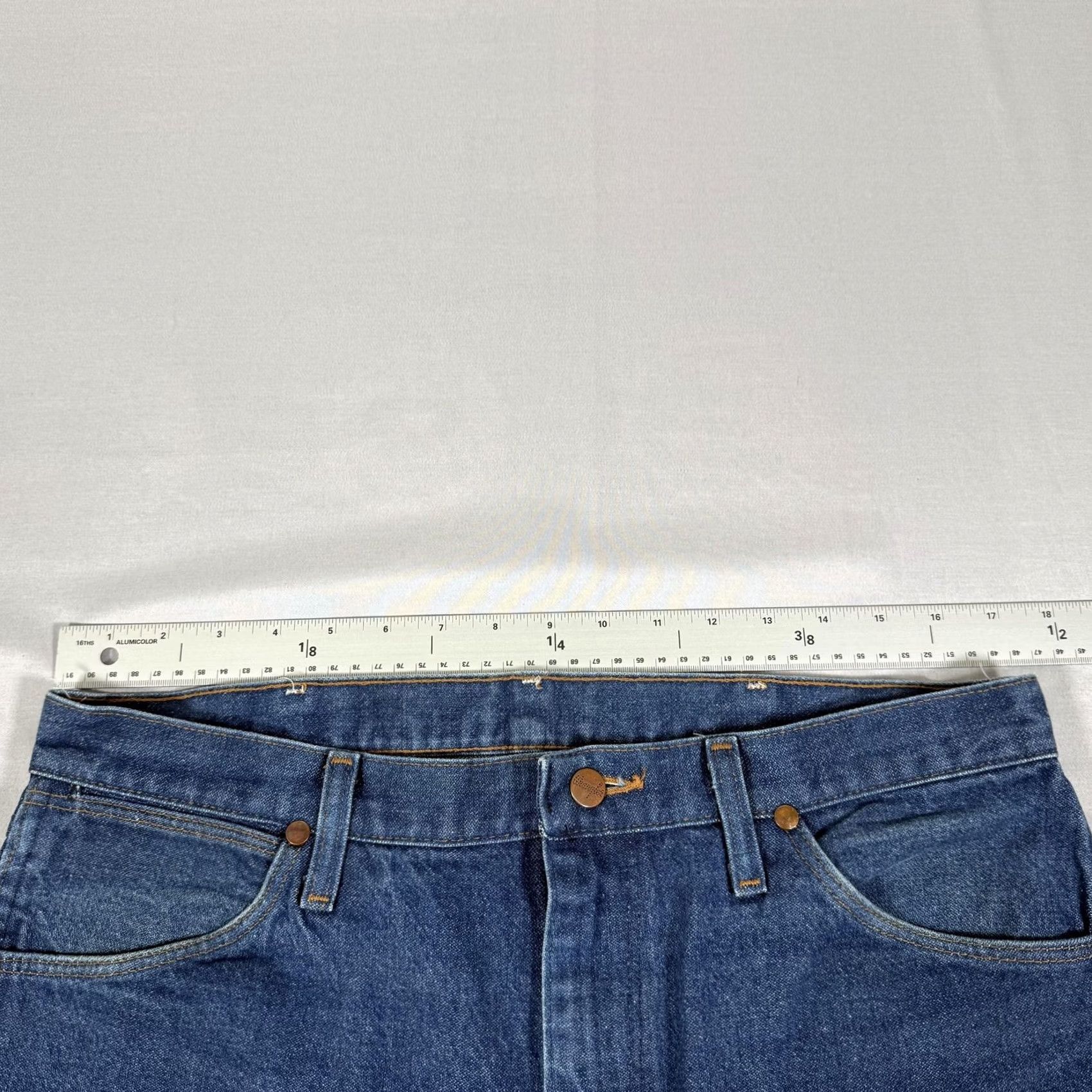 Wrangler Wrangler Jeans Mens 36x36 Blue 13MWZ Cowboy Cut Straight Denim Pants Western Cowboy Cut Regular 5-Pocket Logo Womens? Size US 36 / EU 52 - 6 Thumbnail