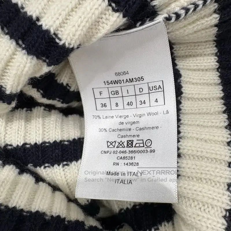 Dior Dior Winter White Striped Wool Sweater . Size S / US 4 / IT 40 - 7 Thumbnail