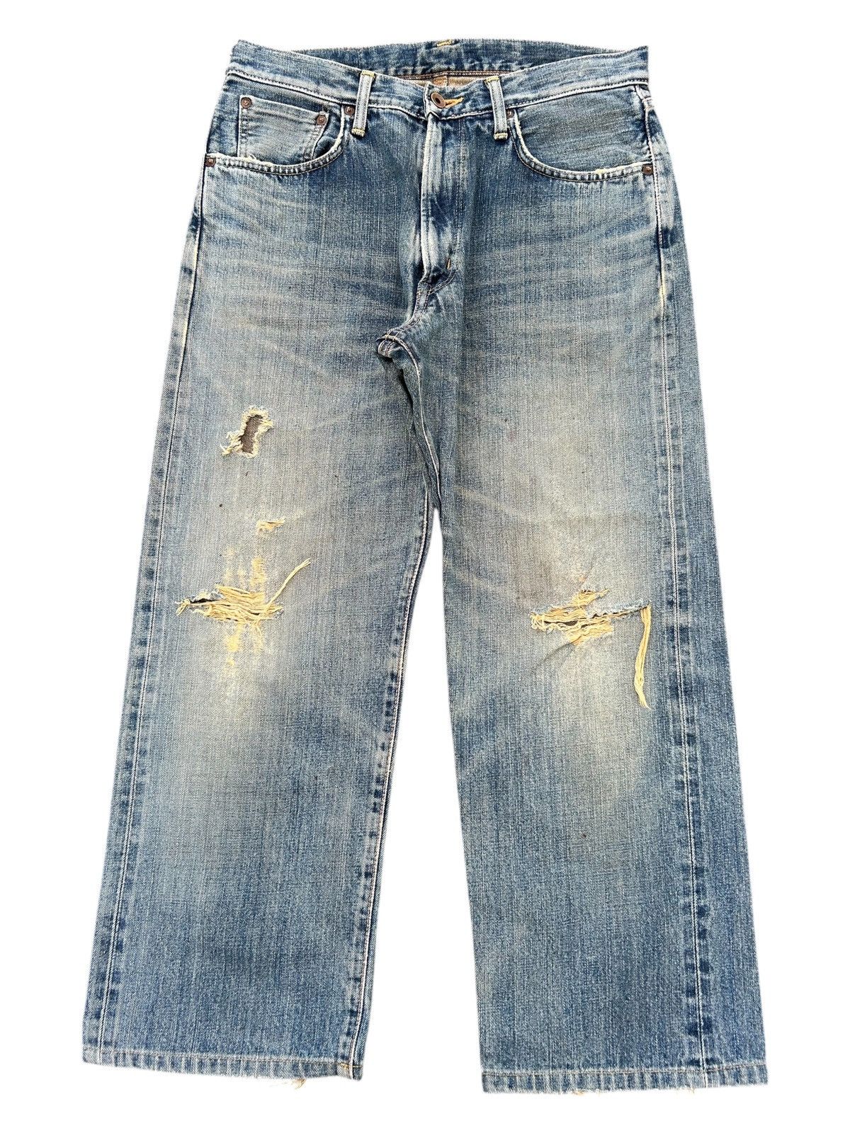 Kapital Edwin Selvedge Distressed Baggy Denim Jeans ☠️☠️ Size US 31 - 1 Thumbnail