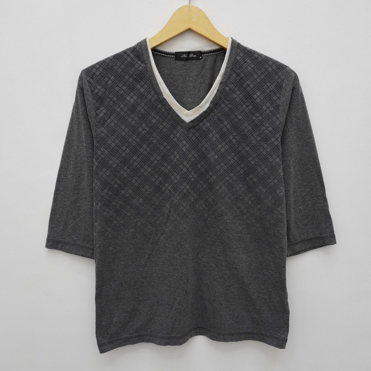 Japanese Brand Vintage Notabene Plaid Check Tee Japanese Layered Size US M / EU 48-50 / 2 - 1 Thumbnail