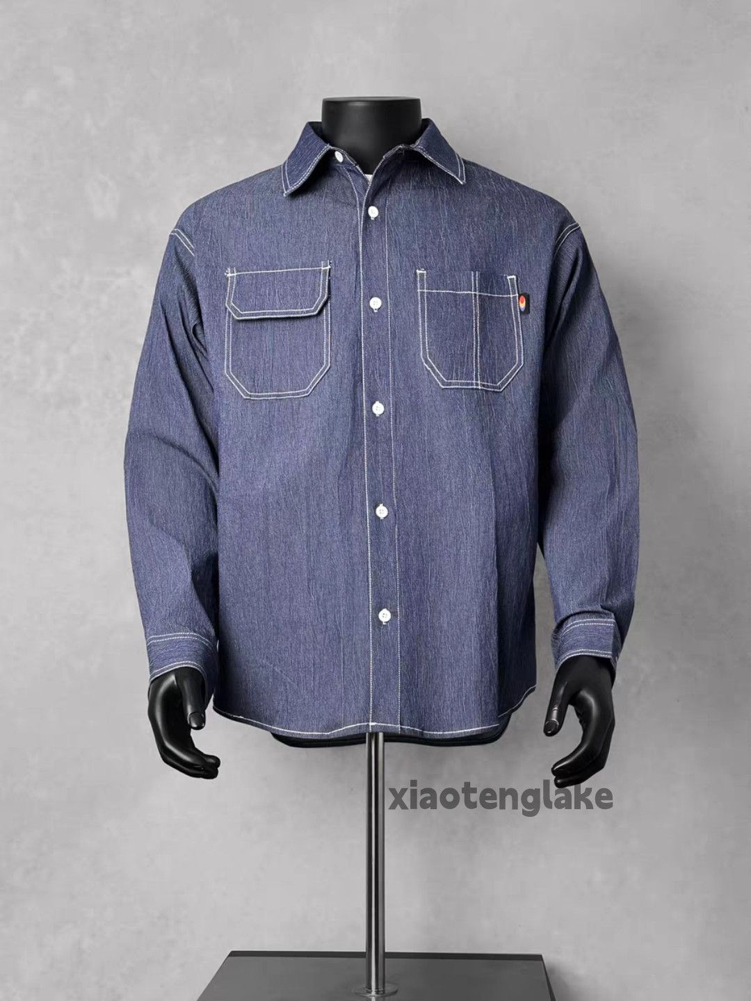 Vintage Unisex outdoor utility loose denim workwear cargo shirt Size US L / EU 52-54 / 3 - 3 Thumbnail