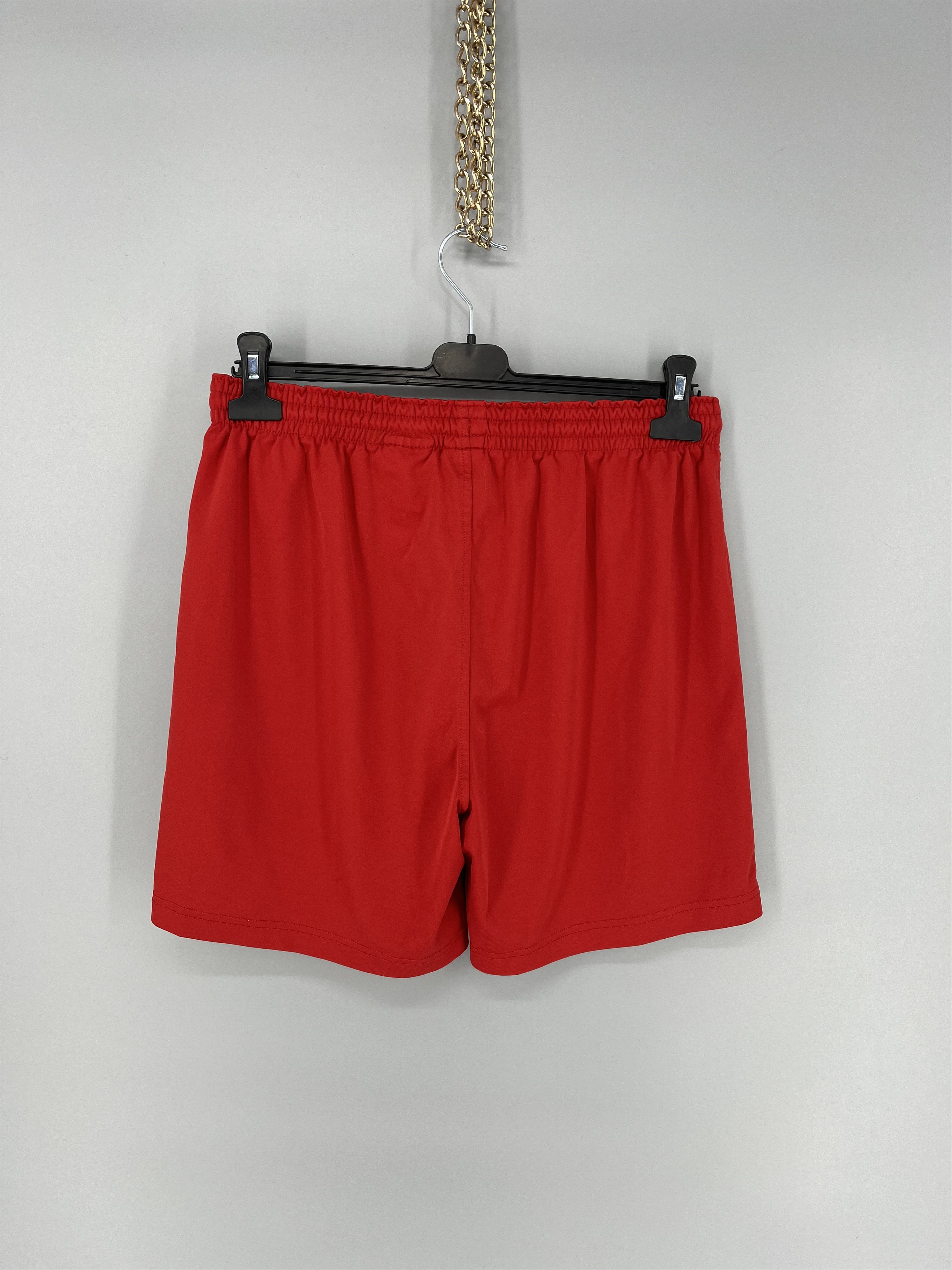 Nike 90s Vintage Nike Red Nylon Mini Swoosh Shorts Travis Styl Size US 36 / EU 52 - 8 Thumbnail