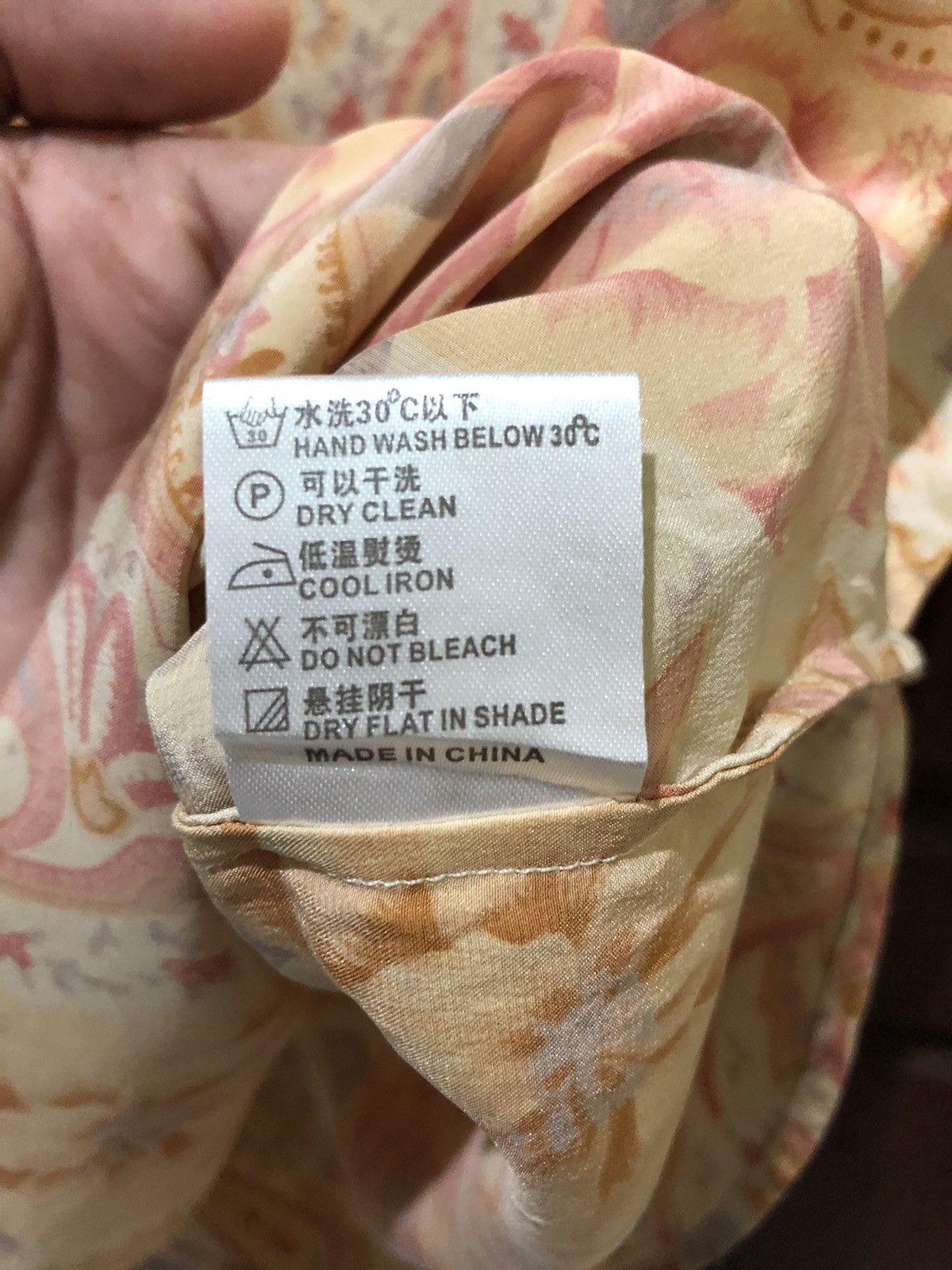 Vintage Asilk Japanese Style Paisley Pattern Allover Silk Style Size L / US 10 / IT 46 - 10 Thumbnail