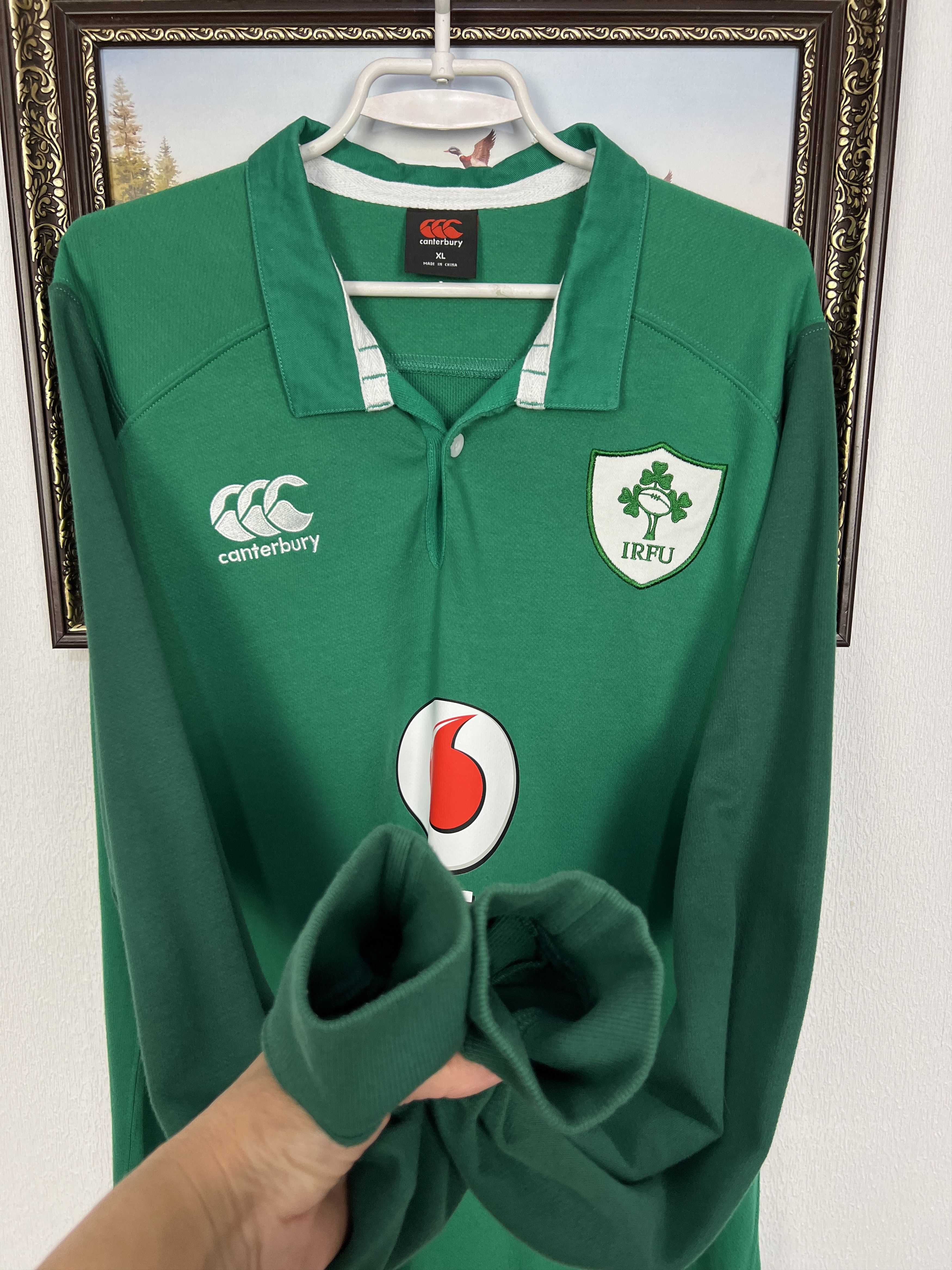Vintage Ireland Canterbury Rugby Union Long Sleeve Jersey Green Size US XL / EU 56 / 4 - 7 Thumbnail