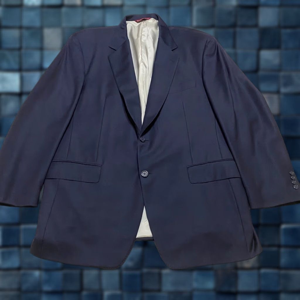 Loro Piana Loro Piana Blazer Mens 46 Long Blue 2-Button 4-Button Sleeve Wool 100% Wool Single-Breasted Front Flat Front Double-Vented Jacket Size US XXL / EU 58 / 5 - 1 Thumbnail