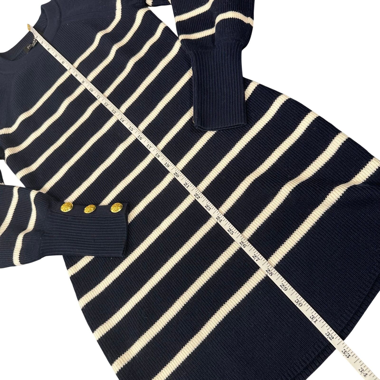 INTERMIX Intermix Nimah Striped Merino Wool Sweater Dress Size XS / US 0-2 / IT 36-38 - 5 Thumbnail