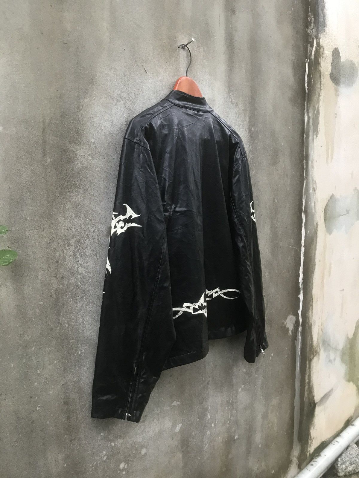 KMRii Monde Creore Cyber Punk Tribal Graphic Faux Leather Jacket Size US L / EU 52-54 / 3 - 10 Thumbnail