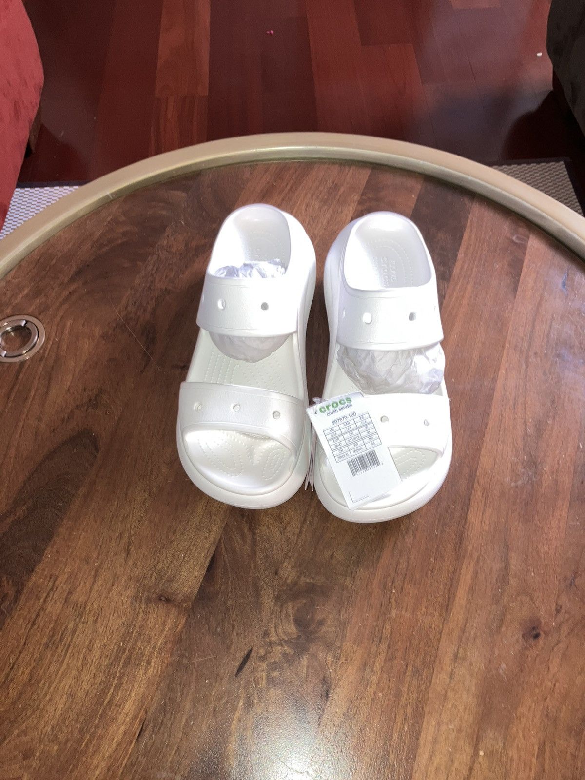 Crocs Crocs Classic Crush Platform Clogs White Men’s 12 New Size US 12 / EU 45 - 1 Thumbnail
