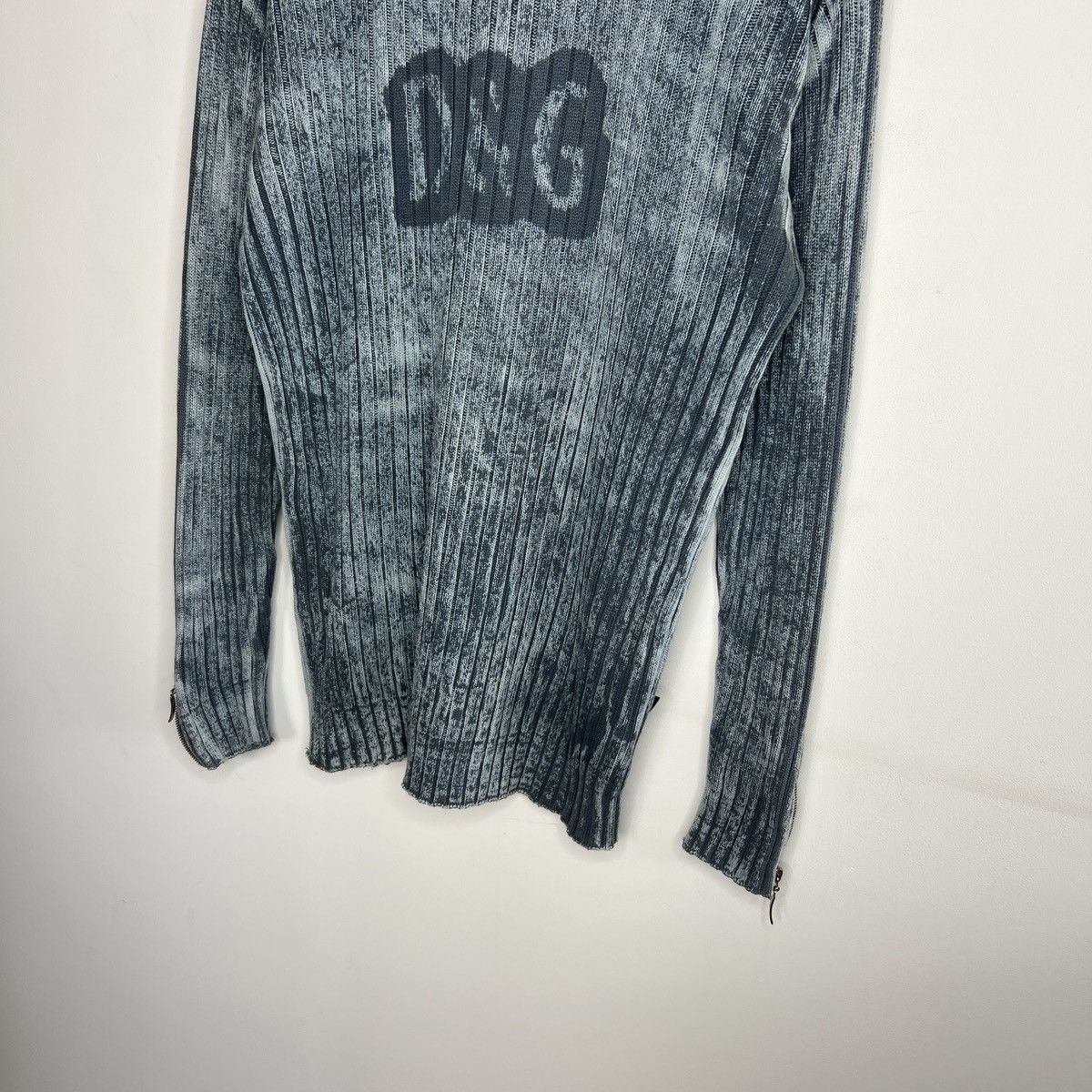 20471120 Washed Dolce Gabbana Style Knit Sweater Thrashed Y2K Size US L / EU 52-54 / 3 - 2 Thumbnail