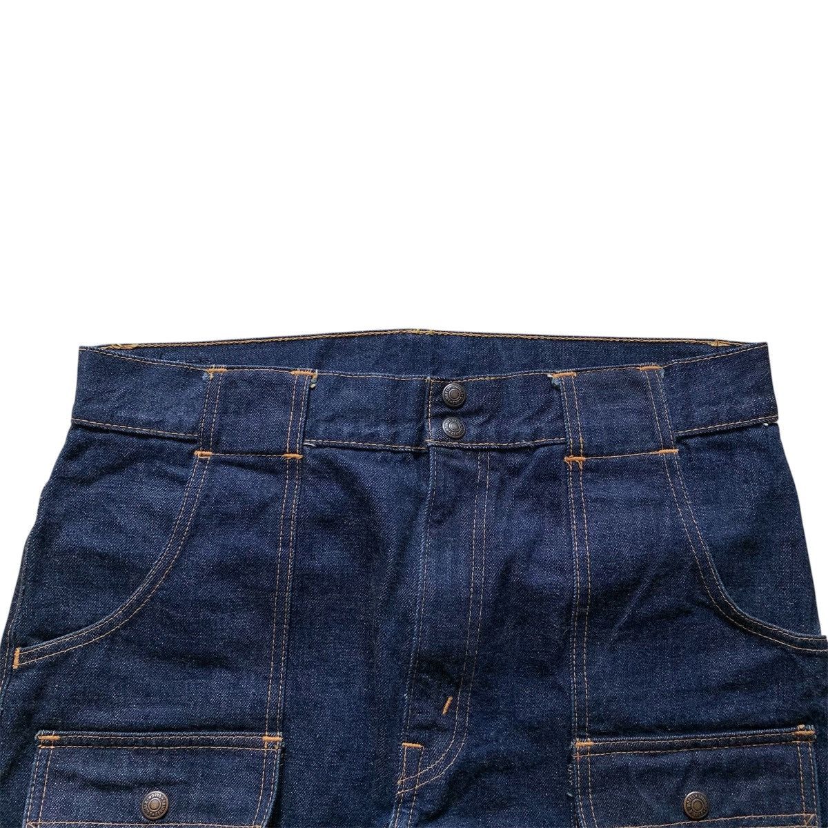 Japanese Brand Vtg 90s Dubble Works Union Made Bush Pants Selvedge Denim Size US 34 / EU 50 - 4 Thumbnail