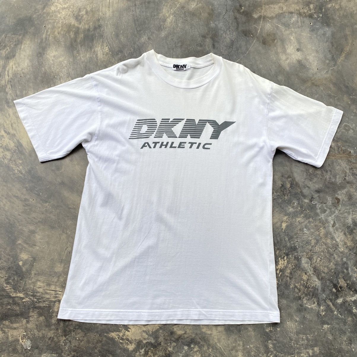 DKNY DKNY White Crewneck Tee with Grey Logo Size US L / EU 52-54 / 3 - 1 Thumbnail