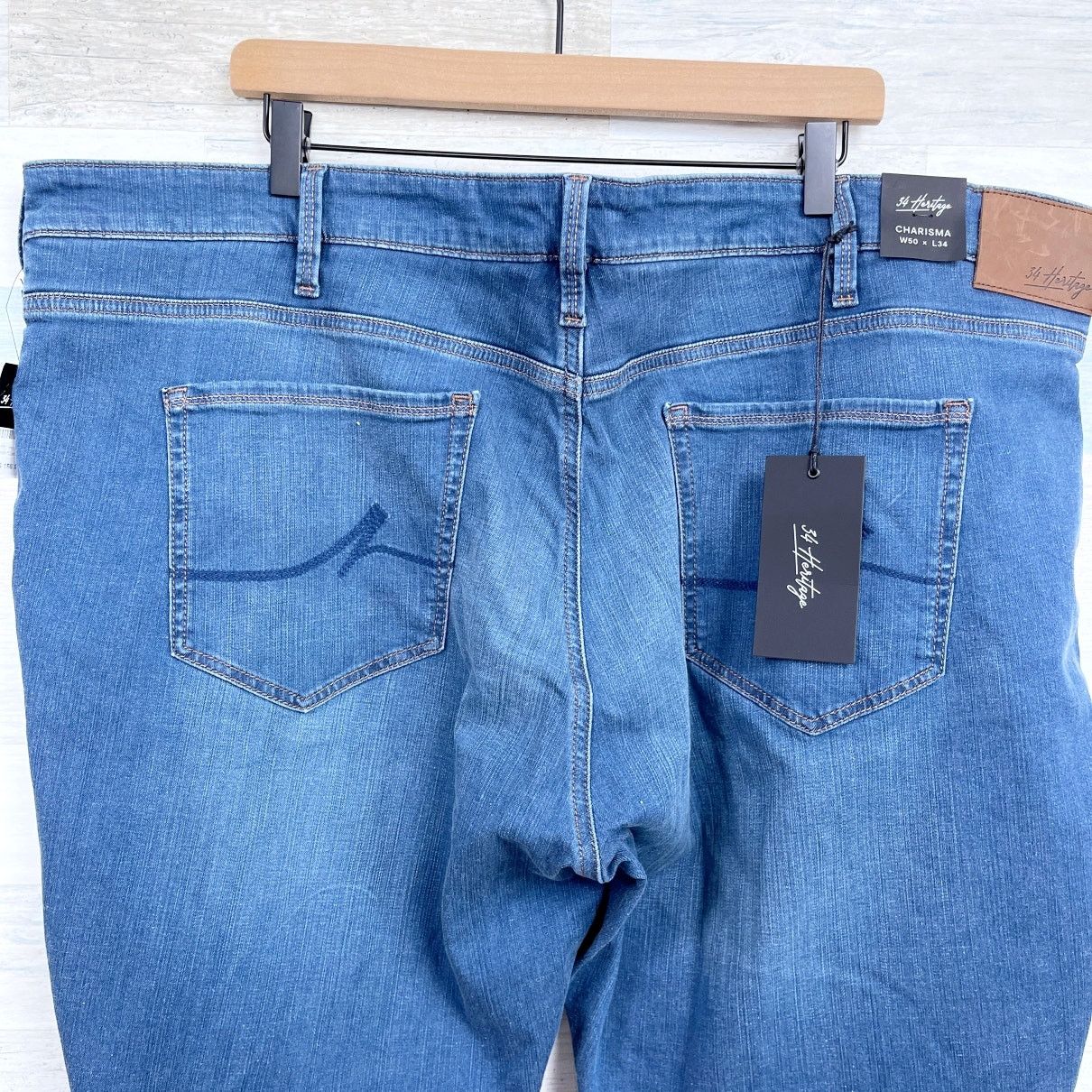 34 Heritage 34 Heritage Charisma Relaxed Straight Jeans Medium Men 50x34 Size US 44 / EU 60 - 5 Thumbnail