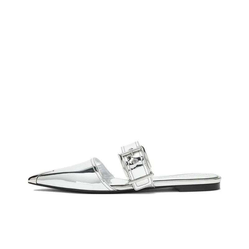 Alexander McQueen o1y0225 Mules in Silver Size US 7 / IT 37 - 5 Thumbnail