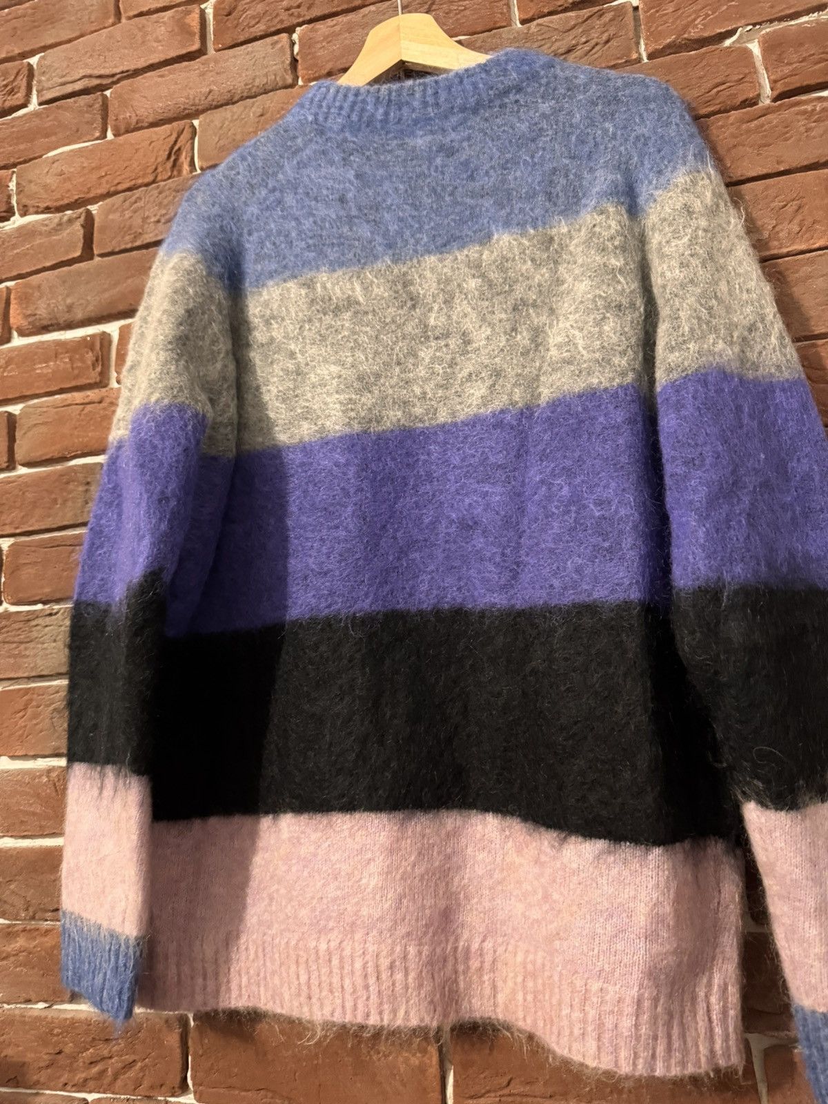 Acne Studios × Designer Acne Studios Designer Fuzzy Wool Knit Sweater Striped Size US M / EU 48-50 / 2 - 12 Thumbnail