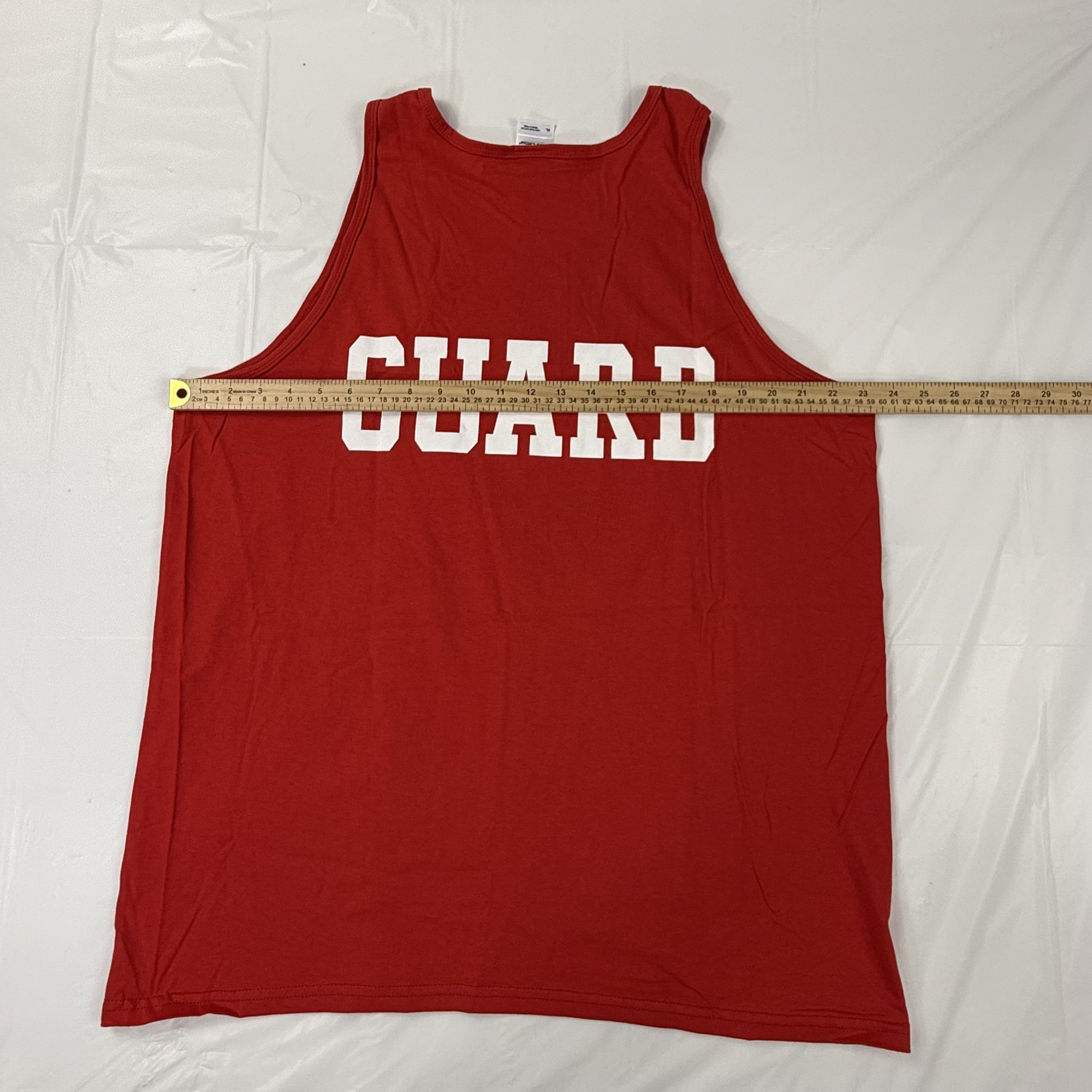 Gildan Gildan Mens XL Lifeguard YMCA Tank Top Sleeveless Cotton Size US XL / EU 56 / 4 - 4 Thumbnail