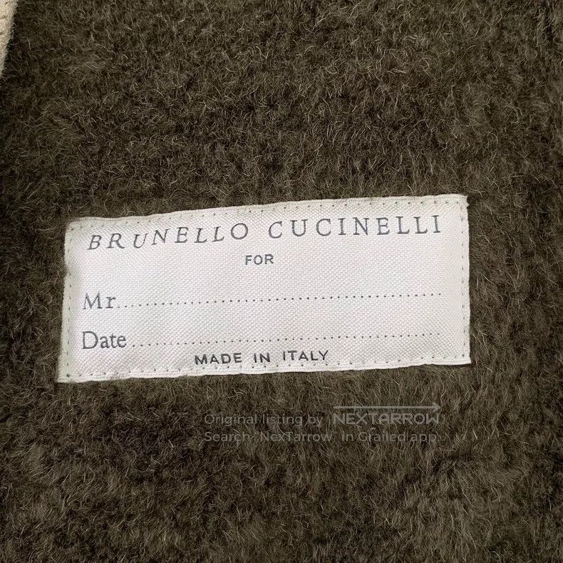 Brunello Cucinelli Brunello Cucinelli Green wool collar zipper leather jacket Size US XS / EU 42 / 0 - 6 Thumbnail