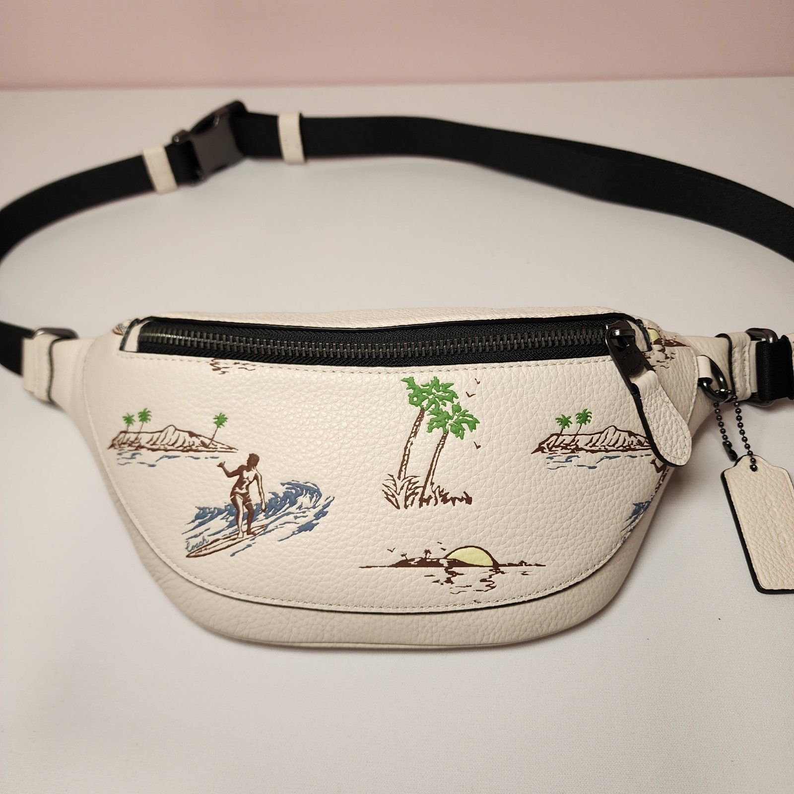 Coach NWT Coach CBI28 Warren Mini Belt Bag With Surf Print Hawaii Size ONE SIZE - 1 Thumbnail