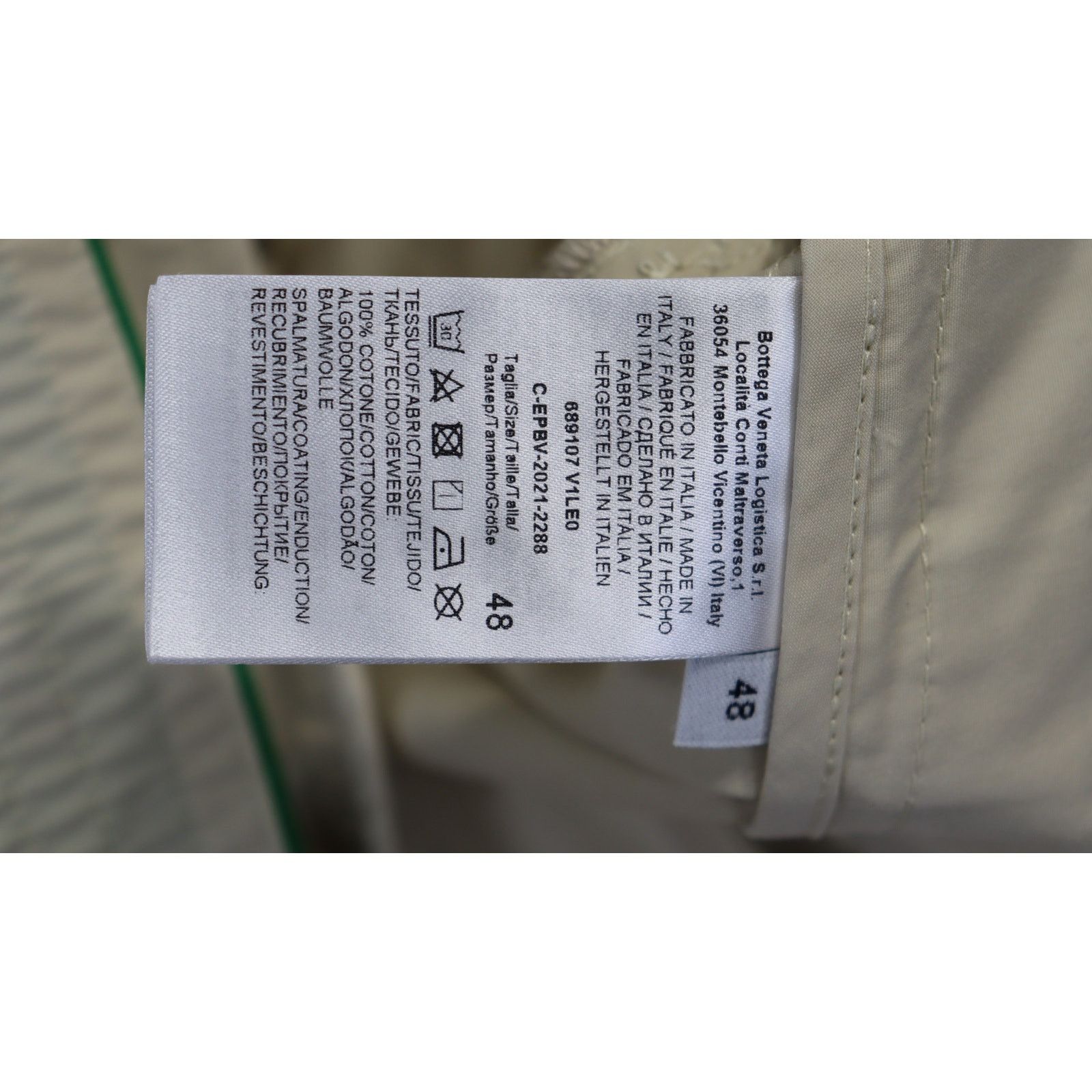Bottega Veneta o1rshd1 Organic Frosted Poplin Trousers in Beige Size US 32 / EU 48 - 9 Thumbnail